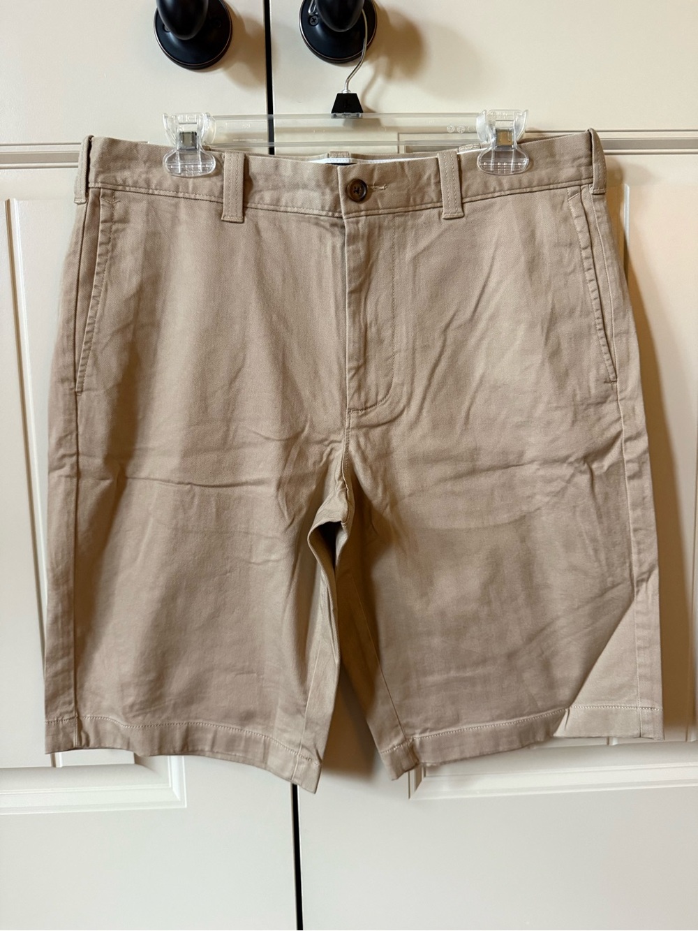 J. Crew Men's Tan Flat-Front Cotton Shorts